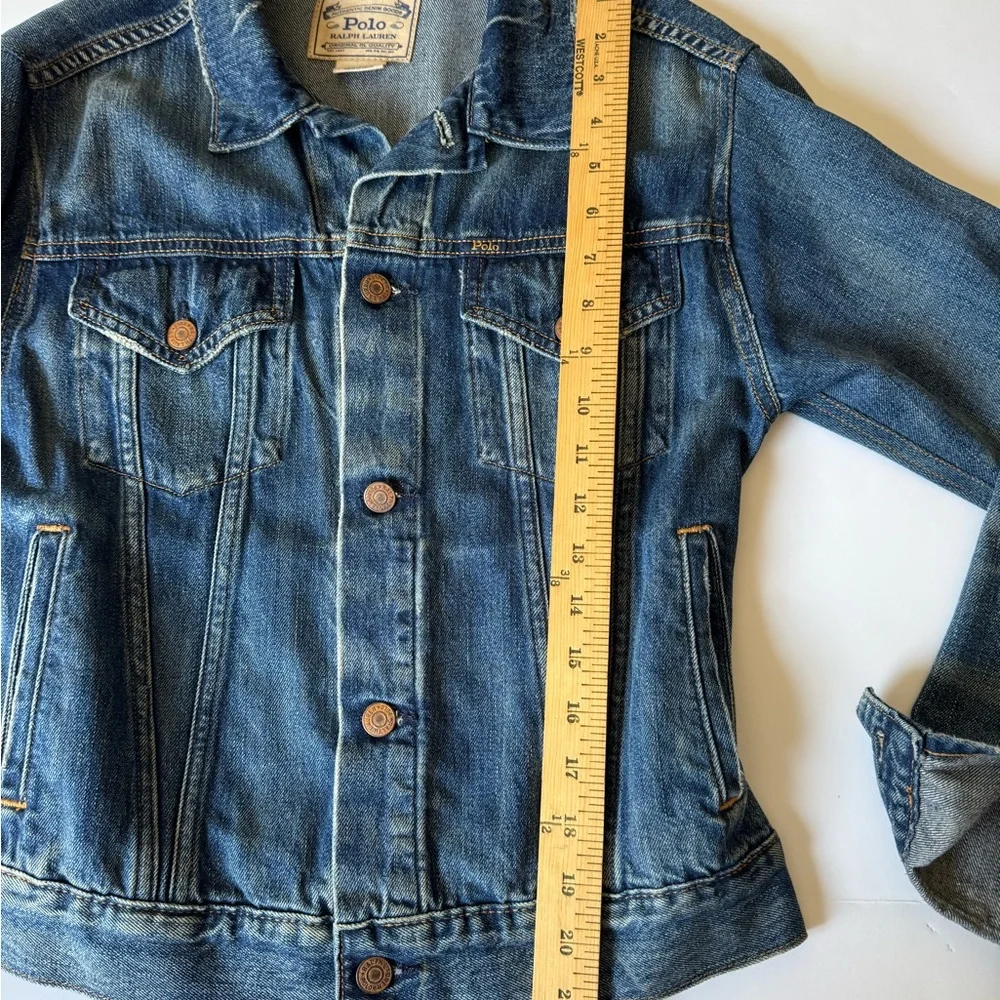 Ralph Lauren Polo Distressed Blue Denim Jacket - Picture 12 of 16